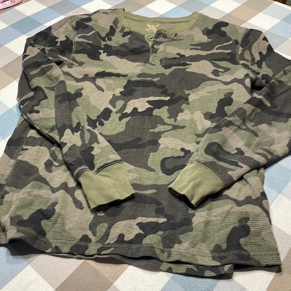 Faded Glory Tops Camo Long Sleeve Thermal Shirt 6 Poshmark